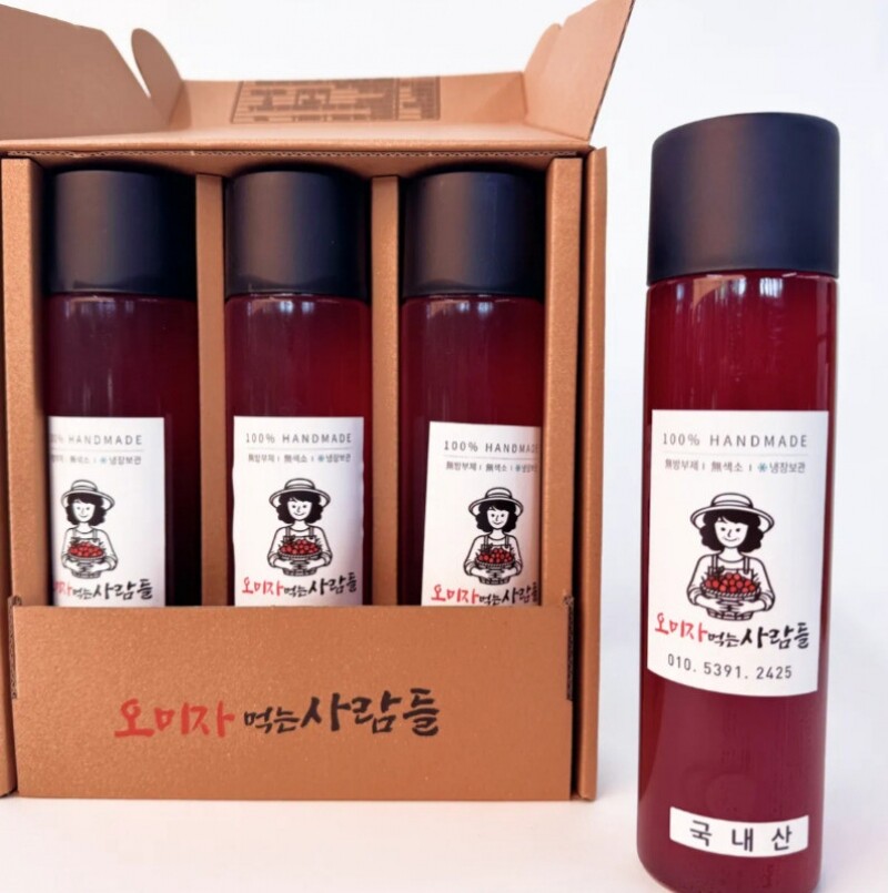 강원더몰,오미자 먹는 사람들 - 양구 오미자청 선물세트 500ml x 3병
