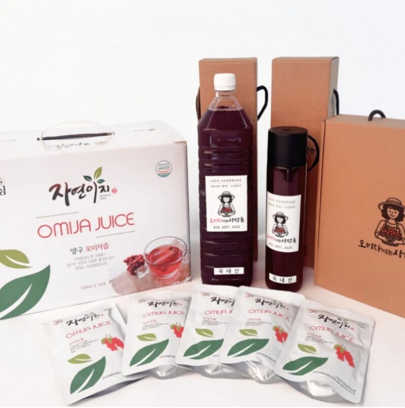 강원더몰,오미자 먹는 사람들 - 양구 오미자청 선물세트 500ml x 3병