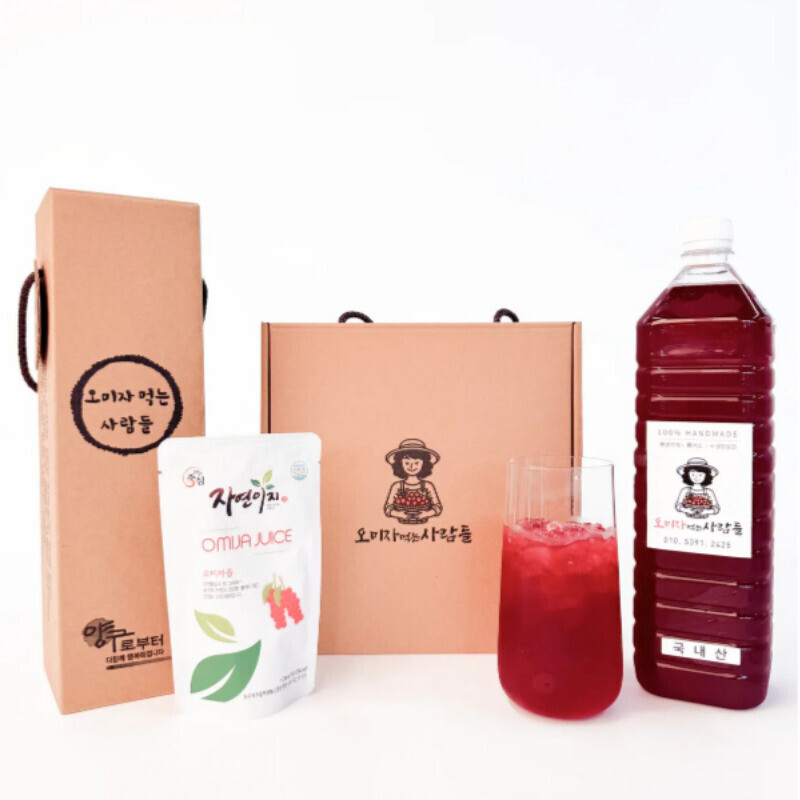 양구몰,오미자 먹는 사람들 - 양구 오미자청 선물세트 500ml x 3병