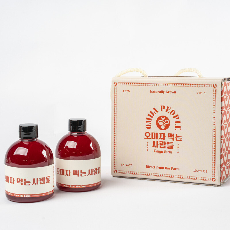강원더몰,오미자 먹는 사람들 - 양구 오미자청 150ml * 2병 선물세트