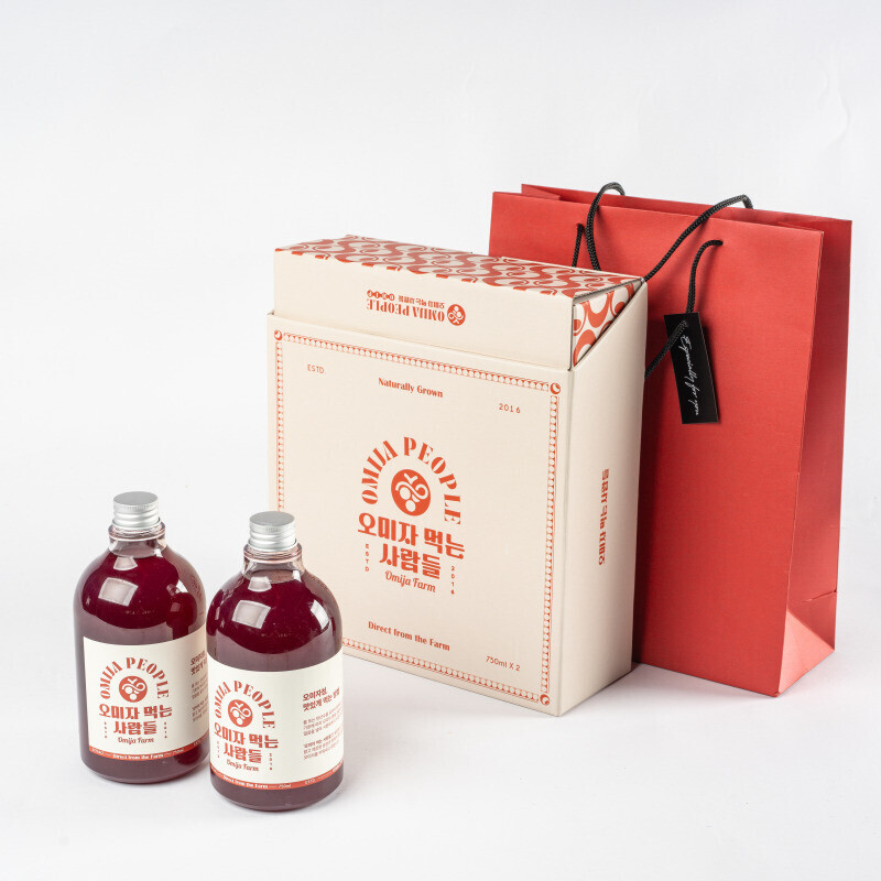 강원더몰,오미자 먹는 사람들 - 양구 오미자청 750ml * 2병 선물세트
