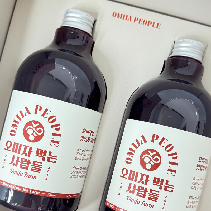 강원더몰,오미자 먹는 사람들 - 양구 오미자청 750ml * 2병 선물세트